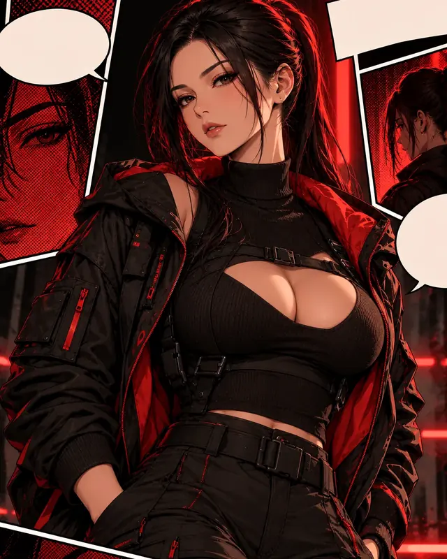 Futanari comic: ilustración de un personaje adulto ficticio