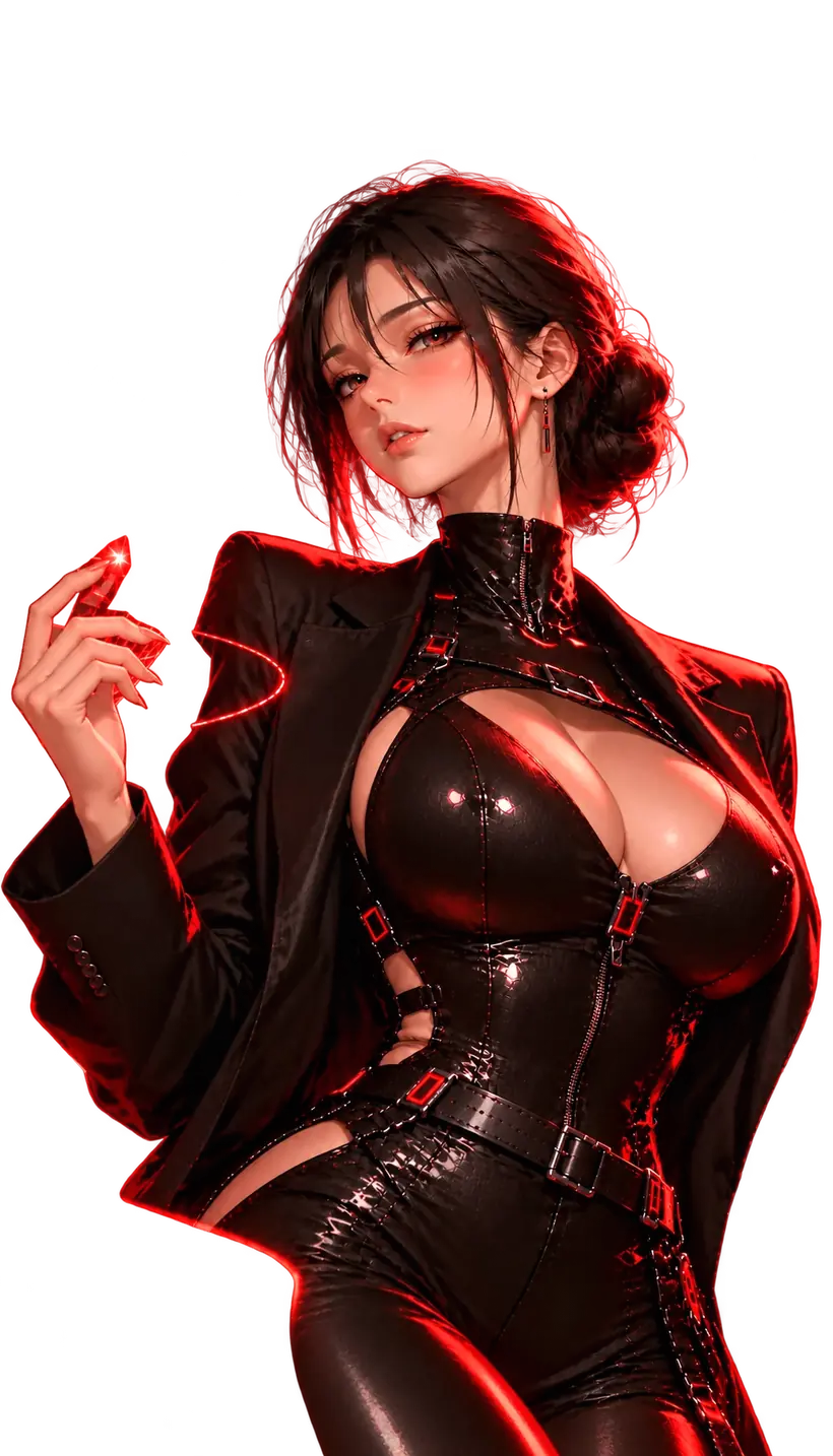 Personaje ficticio adulto en estilo anime, ilustración de la guía del generador futanari